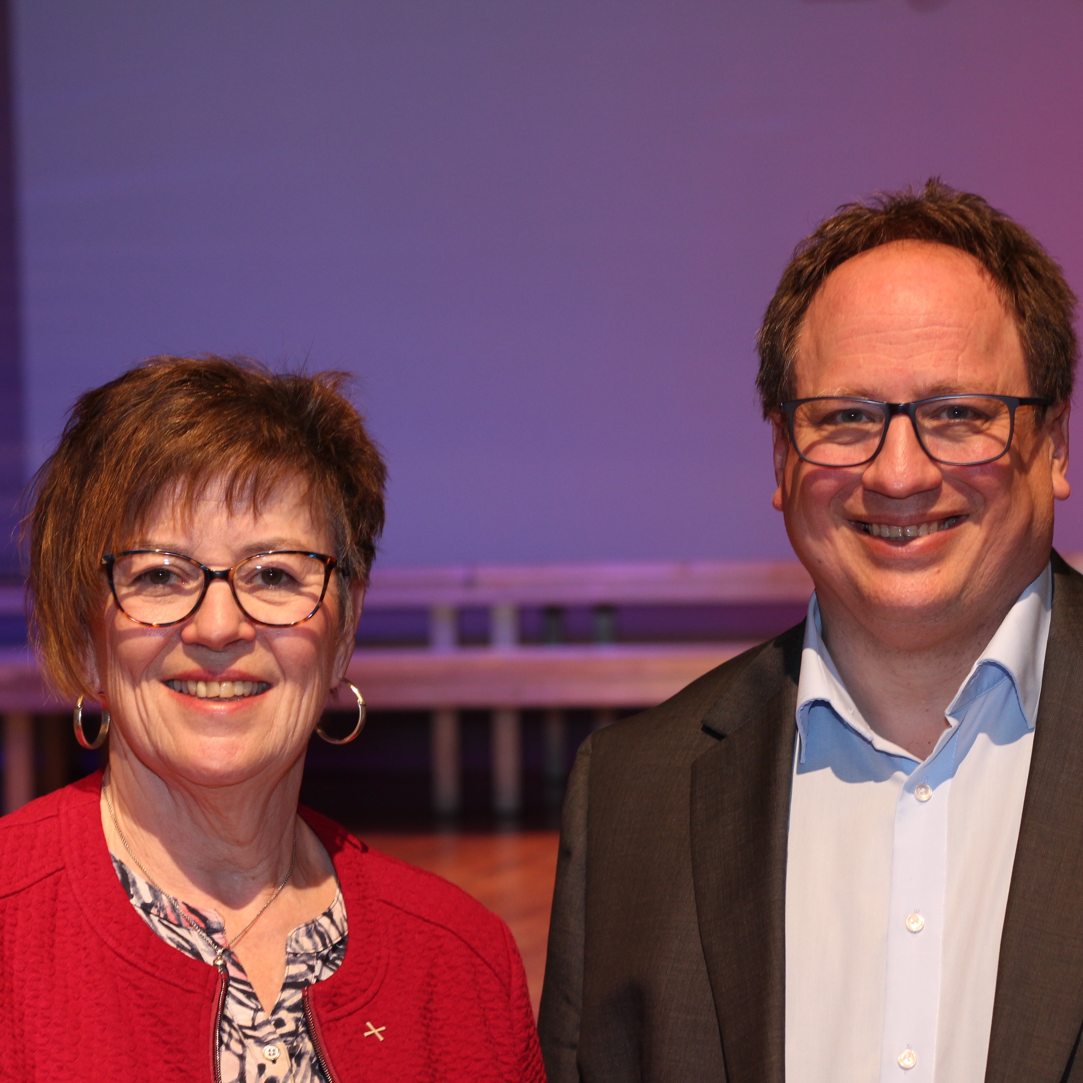 Beatrix Hieronimus (Vorsitzende) und Pfr. Sven Wollert (Stellvertretung)